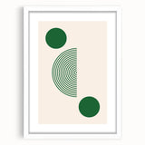 Minimalist Boho Wall Art | Green Geometric Canvas | Eclectic Design