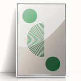 Minimalist Boho Wall Art | Green Geometric Canvas | Eclectic Design