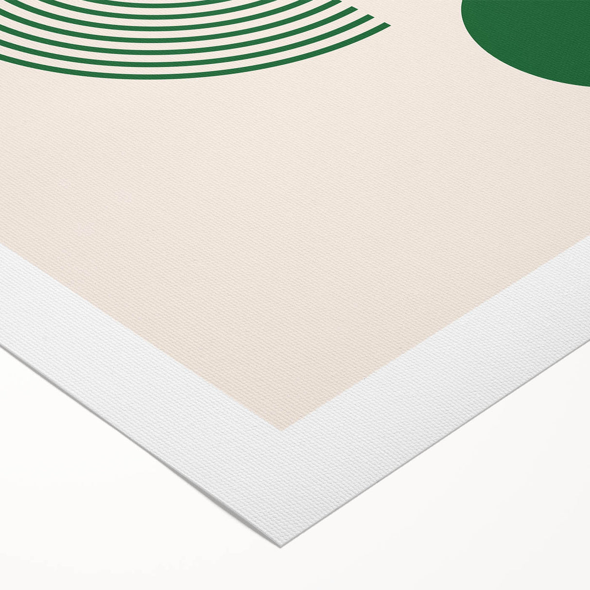 Minimalist Boho Wall Art | Green Geometric Canvas | Eclectic Design