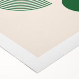 Minimalist Boho Wall Art | Green Geometric Canvas | Eclectic Design