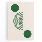 Minimalist Boho Wall Art | Green Geometric Canvas | Eclectic Design