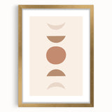 Boho Minimalist Wall Art | Earthy Geometric Canvas | Neutral Tones