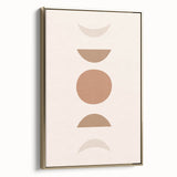 Boho Minimalist Wall Art | Earthy Geometric Canvas | Neutral Tones