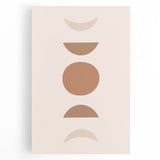 Boho Minimalist Wall Art | Earthy Geometric Canvas | Neutral Tones