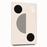 Minimalist Boho Wall Art | Black and White Geometric Canvas | Modern Design