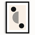 Minimalist Boho Wall Art | Black and White Geometric Canvas | Modern Design