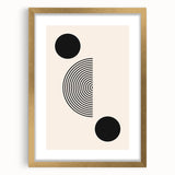 Minimalist Boho Wall Art | Black and White Geometric Canvas | Modern Design