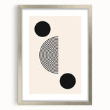 Minimalist Boho Wall Art | Black and White Geometric Canvas | Modern Design