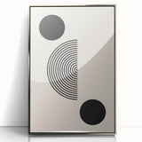Minimalist Boho Wall Art | Black and White Geometric Canvas | Modern Design