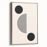 Minimalist Boho Wall Art | Black and White Geometric Canvas | Modern Design