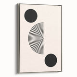 Minimalist Boho Wall Art | Black and White Geometric Canvas | Modern Design