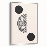 Minimalist Boho Wall Art | Black and White Geometric Canvas | Modern Design