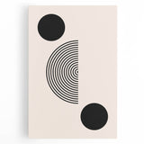 Minimalist Boho Wall Art | Black and White Geometric Canvas | Modern Design