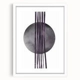 Boho Geometric Wall Art | Dark Abstract Canvas | Modern Minimalist Design