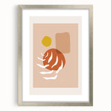 Boho Abstract Wall Art | Earthy Tones Canvas | Modern Geometric Design