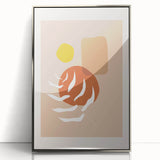 Boho Abstract Wall Art | Earthy Tones Canvas | Modern Geometric Design