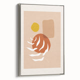 Boho Abstract Wall Art | Earthy Tones Canvas | Modern Geometric Design