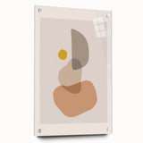 Boho Abstract Wall Art | Neutral Tones Geometric Canvas | Modern Design