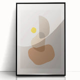 Boho Abstract Wall Art | Neutral Tones Geometric Canvas | Modern Design