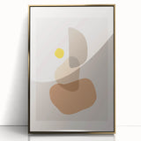 Boho Abstract Wall Art | Neutral Tones Geometric Canvas | Modern Design