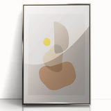Boho Abstract Wall Art | Neutral Tones Geometric Canvas | Modern Design