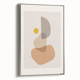 Boho Abstract Wall Art | Neutral Tones Geometric Canvas | Modern Design