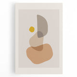 Boho Abstract Wall Art | Neutral Tones Geometric Canvas | Modern Design