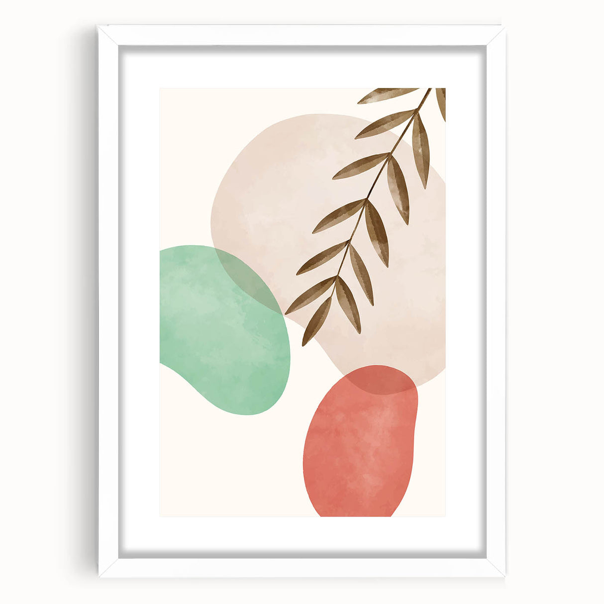Boho Nature Wall Art | Soft Geometric Canvas | Modern Organic Design
