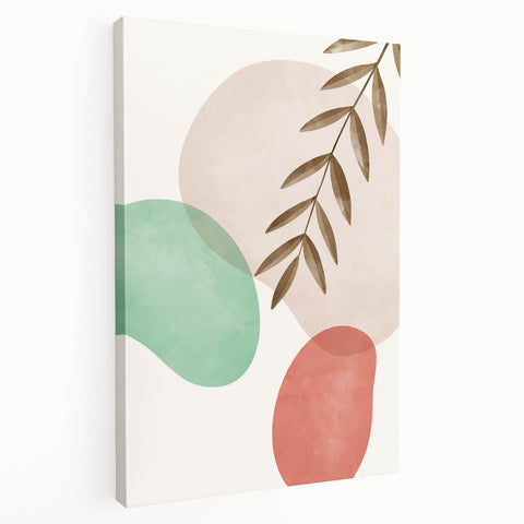 Boho Nature Wall Art | Soft Geometric Canvas | Modern Organic Design