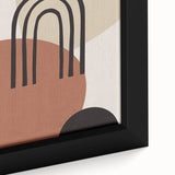 Boho Geometric Wall Art | Bold Neutral Canvas | Abstract Arch Design