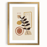 Abstract Boho Wall Art | Earthy Tone Canvas | Geometric Nature Design