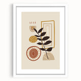 Abstract Boho Wall Art | Earthy Tone Canvas | Geometric Nature Design