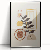 Abstract Boho Wall Art | Earthy Tone Canvas | Geometric Nature Design