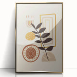 Abstract Boho Wall Art | Earthy Tone Canvas | Geometric Nature Design