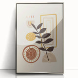 Abstract Boho Wall Art | Earthy Tone Canvas | Geometric Nature Design