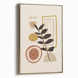 Abstract Boho Wall Art | Earthy Tone Canvas | Geometric Nature Design