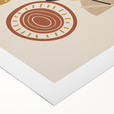 Abstract Boho Wall Art | Earthy Tone Canvas | Geometric Nature Design