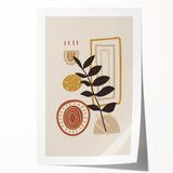 Abstract Boho Wall Art | Earthy Tone Canvas | Geometric Nature Design