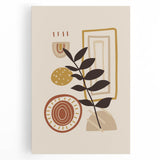 Abstract Boho Wall Art | Earthy Tone Canvas | Geometric Nature Design