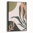 Boho Nature Wall Art | Green & Earth Tone Botanical Abstract Canvas