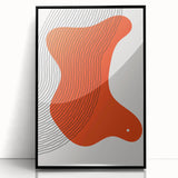 Abstract Boho Wall Art | Bold Orange Minimalist Canvas Print