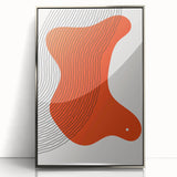 Abstract Boho Wall Art | Bold Orange Minimalist Canvas Print