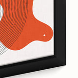 Abstract Boho Wall Art | Bold Orange Minimalist Canvas Print