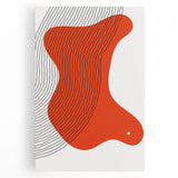 Abstract Boho Wall Art | Bold Orange Minimalist Canvas Print