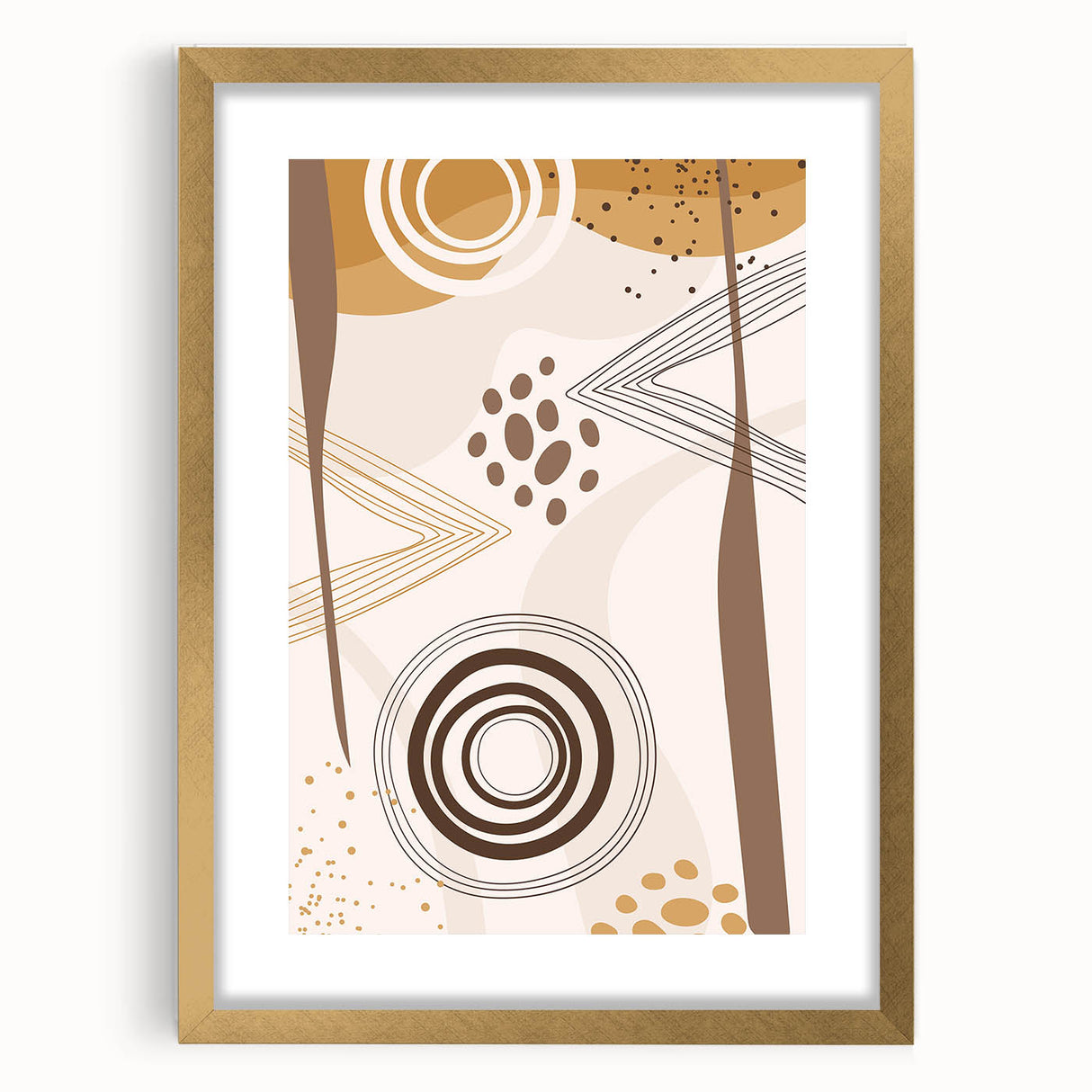 Bohemian Wall Art - Earthy Toned Boho Decor Canvas for Modern Spaces