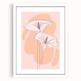 Bohemian Wall Art - Soft Floral Boho Decor Canvas for Serene Spaces