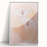 Bohemian Wall Art - Soft Floral Boho Decor Canvas for Serene Spaces