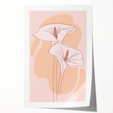 Bohemian Wall Art - Soft Floral Boho Decor Canvas for Serene Spaces