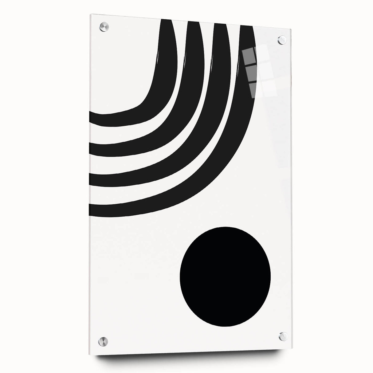 Bohemian Wall Art - Modern Monochrome Boho Decor Canvas for Minimal Spaces