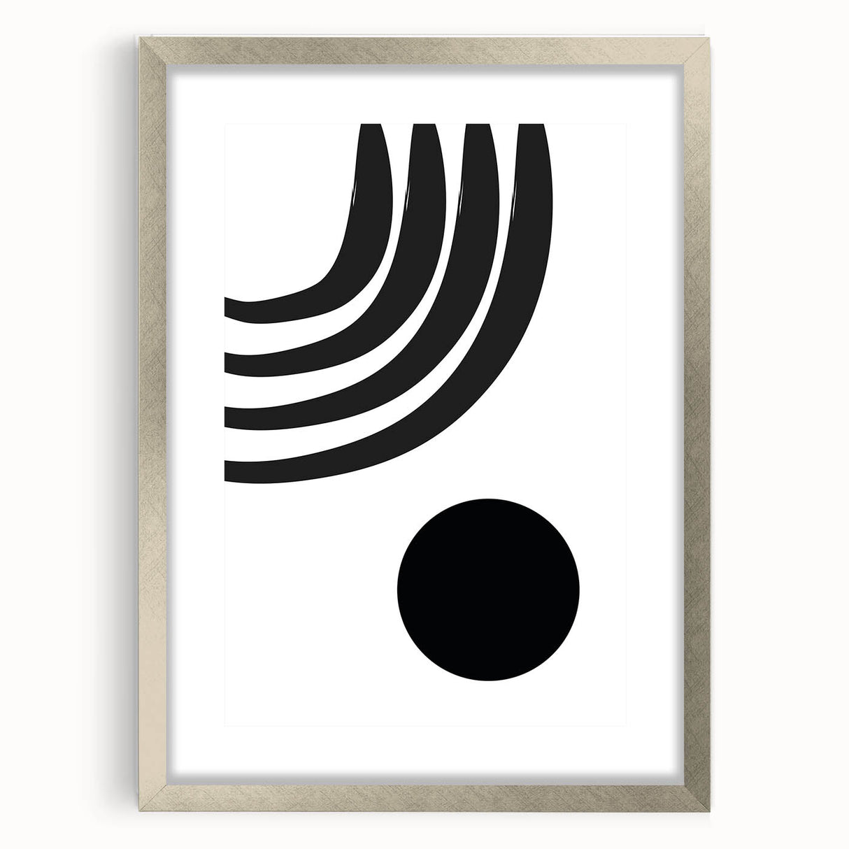 Bohemian Wall Art - Modern Monochrome Boho Decor Canvas for Minimal Spaces